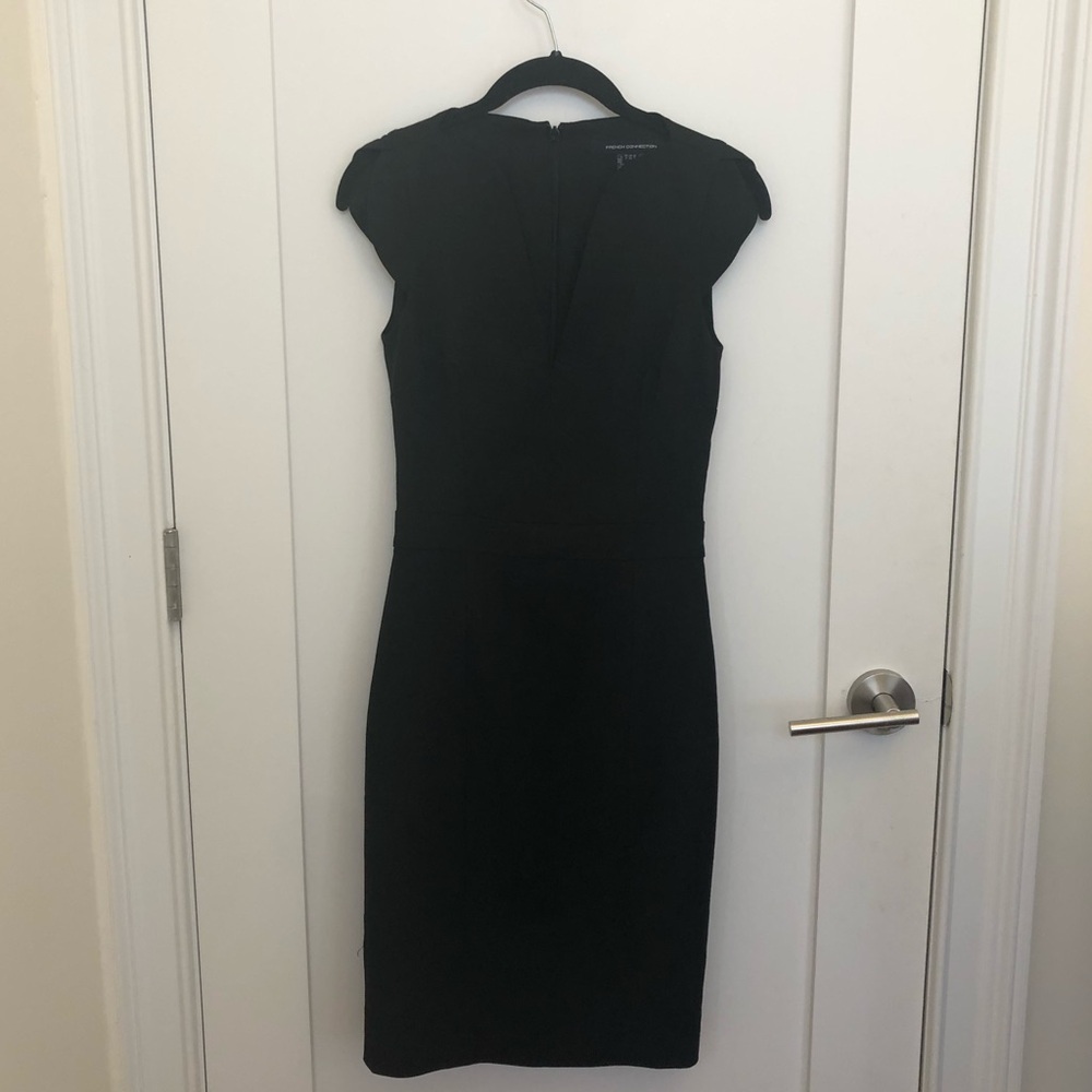 Black V-Neck French Connection Dress